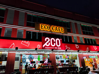 Malaysia, Perak, 5 April 2021: ECO SHOP is a convenience store that sells its goods at such cheap prices and every woman who visits the store will not go home empty handed.