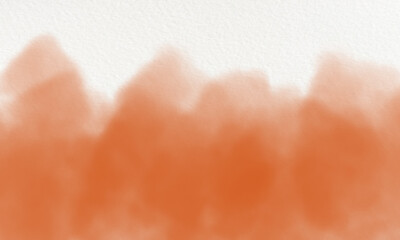 burnt orange watercolor background on white canvas