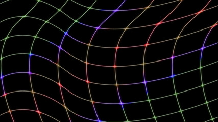 Abstract wave of points and lines.