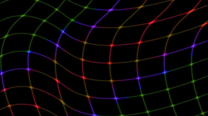 Abstract wave of points and lines.