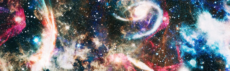 Mystical beautiful space. Unforgettable diverse space background Elements of this image furnished...