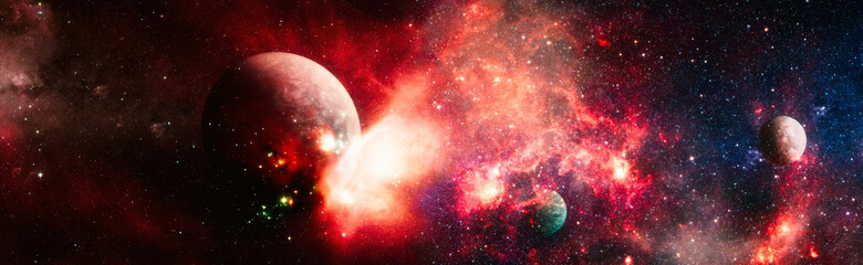 High quality space background. explosion supernova. Bright Star Nebula. Distant galaxy. Elements of...