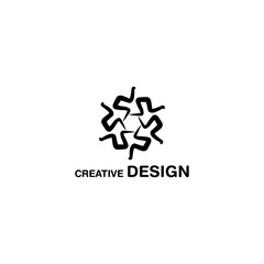 Fototapeta premium Abstract Radial Creative Logo Design Vector Art EPS10