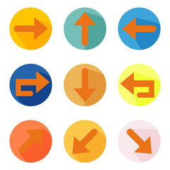 Colorful Abstract Arrows Vector Design Set eps10