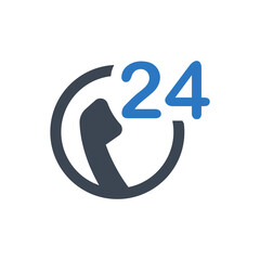 24 hours support icon