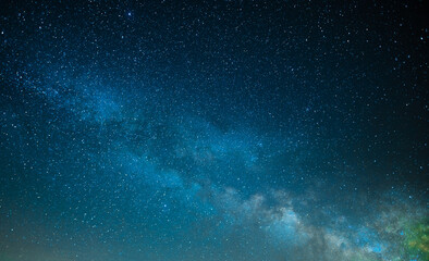 Starry sky, milky way. Oregon USA coast. Landscape photography