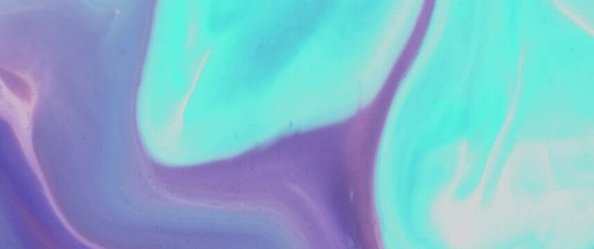 Macro Textures with Vibrant Neon Color Palette. Abstract Background Made with Oil Mixed with Teal and Purple Dye, Ink, and Paint.