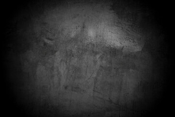 Old wall texture cement dark black gray  background abstract grey color design are light with white gradient background.