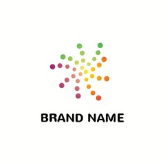 logo template abstract for business computers and internet