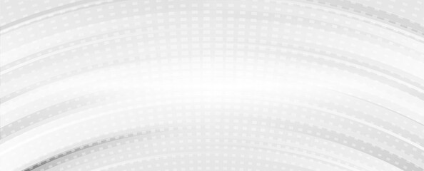 Grey white tech geometric abstract minimal background. Vector banner design