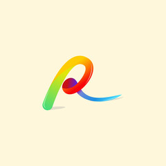 logo template combination shape and letter