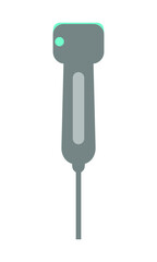 pictogram of cardiac probe or phased array transducer ultrasound. medical tools concept