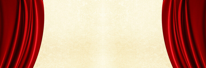 red curtain background