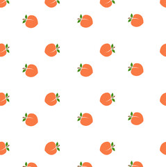 peaches seamless pattern. peach dessert on white background. apricot fruit icon seamless pattern wallpaper.