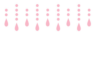 雨のしずく　ピンク