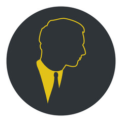 Business People Face silhouette  Vector illustration