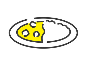 ベクターイラスト素材：料理、カレーライス
