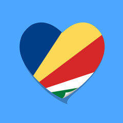 I love Seychelles flag heart