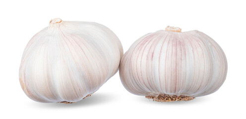 Garlic isolated on white with clipping path