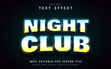 Night club neon style text effect