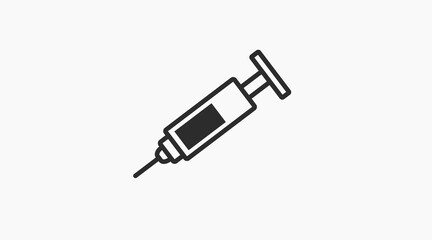 Vector Isolated Illustration of a Syringe. Syringe Icon