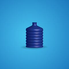 3D gallons of water vector illustration