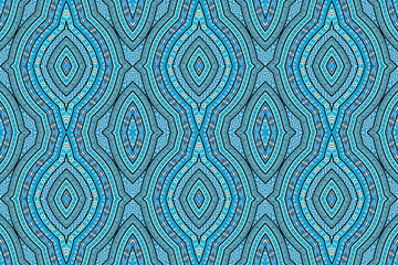 Fototapeta premium Colorful African fabric - Seamless pattern, illustration 