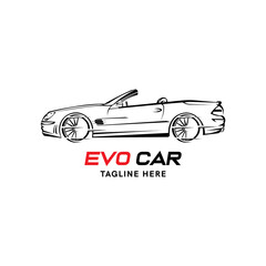 Fototapeta premium Car vector illustration, perfect for car salon and modification custom logo