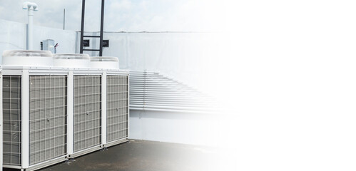 System of central conditioning set on the roof of the building .