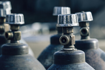 group of Gas Cylinder Valve . close up