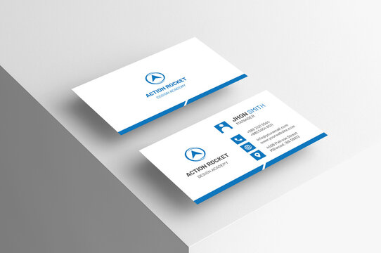 blue card business card design