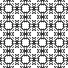 Deurstickers seamless pattern of ornamental mandala decoration background design © nomadions