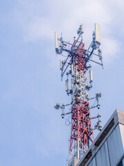 cellphone transmitter on top of the building