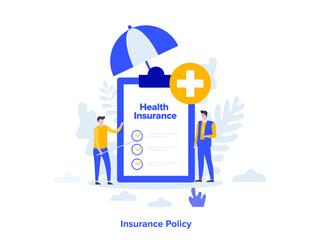 Insurance policy concept vector illustration  