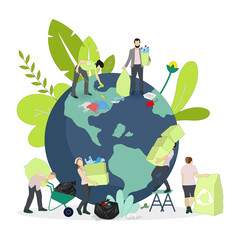 Environment day, collect garbage from planet, protect earth
