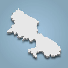 Obraz premium 3d isometric map of Skyros is an island in Greece
