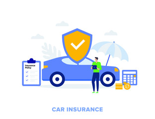 Insurance policy concept vector illustration  