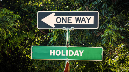Street Sign to Holiday