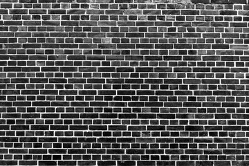 Fototapeta na wymiar Black brick wall. Texture of black brick wall. Background of black brick wall