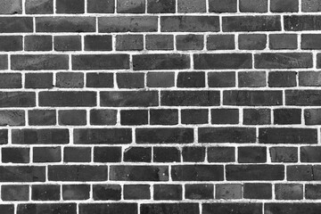Black brick wall. Texture of black brick wall. Background of black brick wall