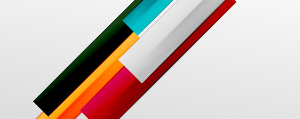 Multicolored lines background. Design template for business or technology presentations, internet posters or web brochure covers