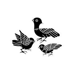 鳩紋・親子鳩（おやこばと）