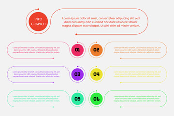 Business process. Gradient step by step. Vector business template for presentation. Business process