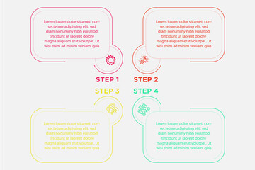 Business process. Gradient step by step. Vector business template for presentation. Business process