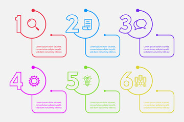 Business process. Gradient step by step. Vector business template for presentation. Business process