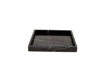 luxury marble tray isolated on white
