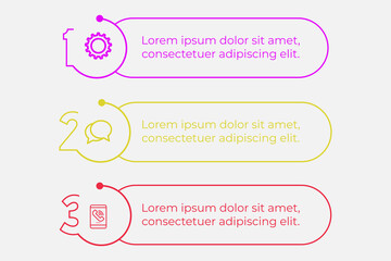 Business process. Gradient step by step. Vector business template for presentation. Business process