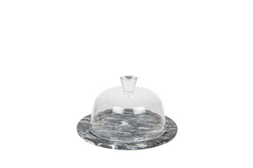 luxury marble cake server isolated on white