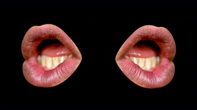 Male lips moving 