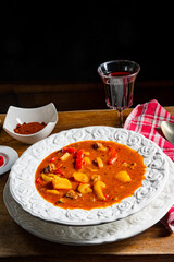 Delicious Hungarian-style goulash soup